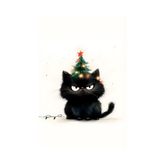 Festive Cat Christmas Rug