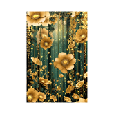 Golden Floral Meadow Rug