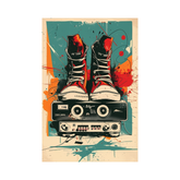 Sneakers On Speaker Rug