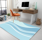 Coastal Waves Puffy Rug