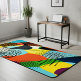 Abstract Geometric Puffy Rug