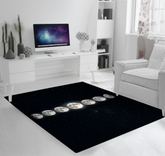 Lunar Phases Puffy Rug