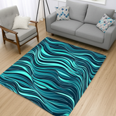 Ocean Wave Puffy Rug