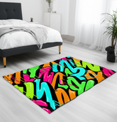 Graffiti Drip Puffy Rug