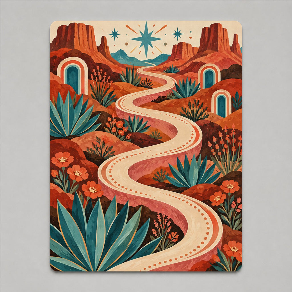 Desert Ribbon Rodeo western desert mouse pad product mockup