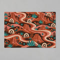 Desert Ribbon Rodeo western desert bath mat product mockup