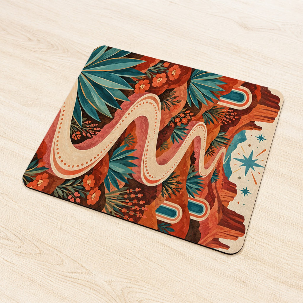 Desert Ribbon Rodeo western desert mouse pad detail view