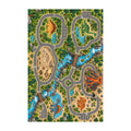 Kartela Dino Roads washable dinosaur road play rug, flat product view on white