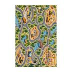 Kartela Construction Town washable construction road play rug, flat product view on white