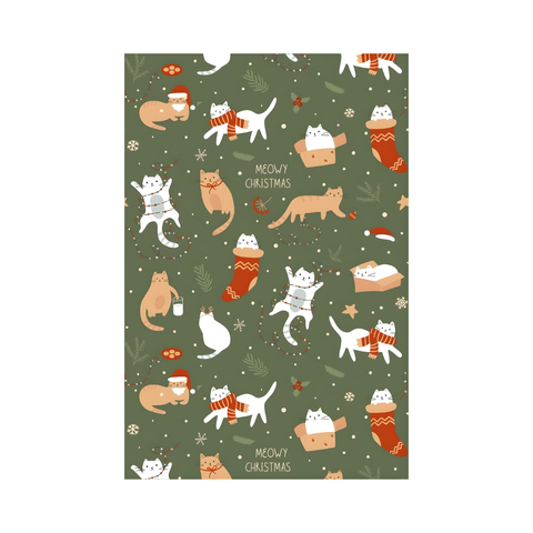 Festive Cat Christmas Rug