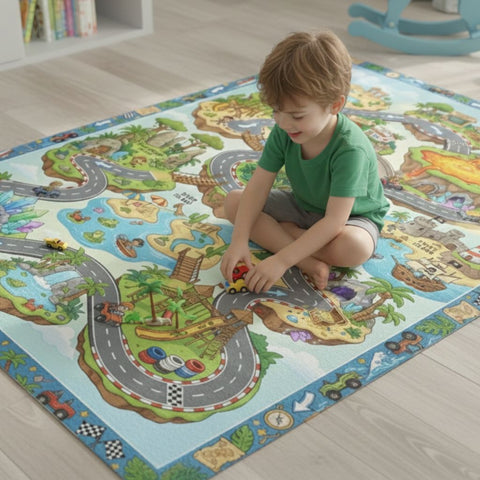 Cartoon Island Rug