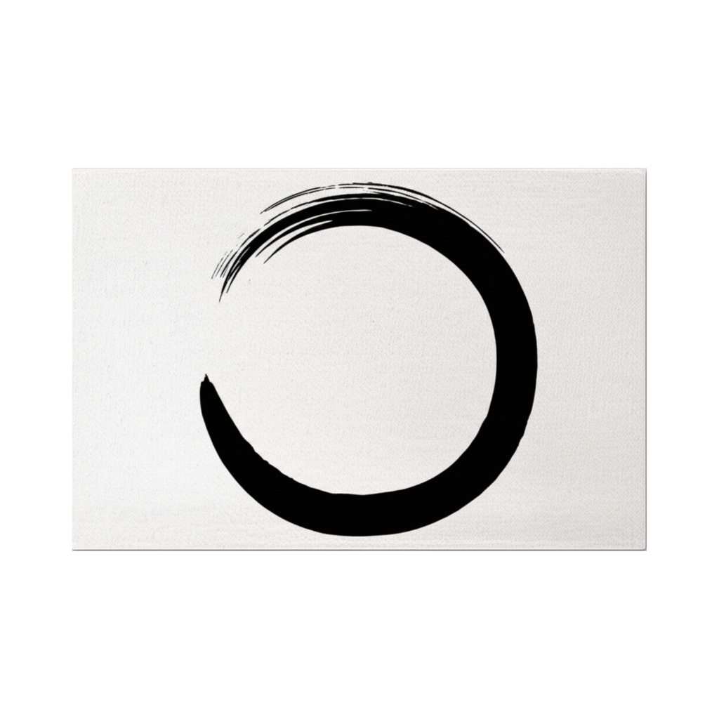 Minimalist Zen Circle Doormat