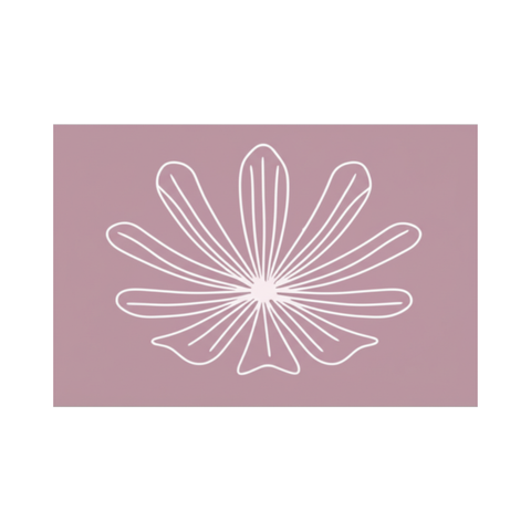 Floral Line Art Doormat