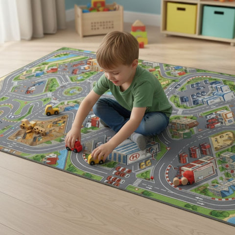 Playful City Map Rug