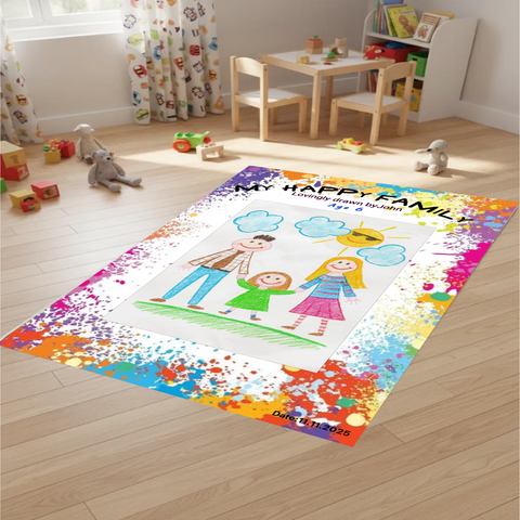 Custom Kids Drawing Rug