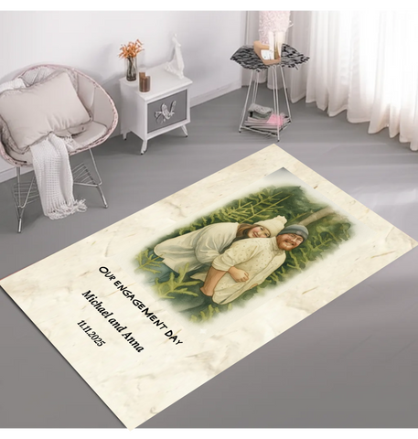 Custom Painted Portrait Rug