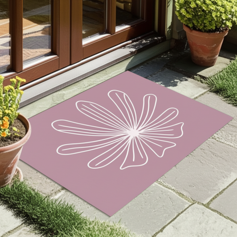 Floral Line Art Doormat