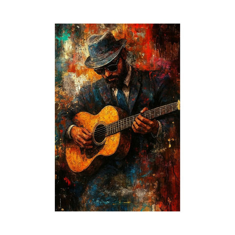 Bluesman Guitar Premium Rug.