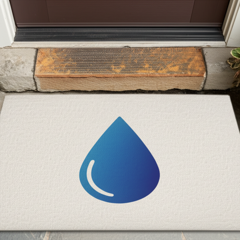 Water Drop Design Doormat