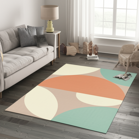 Retro Geometric Premium Rug