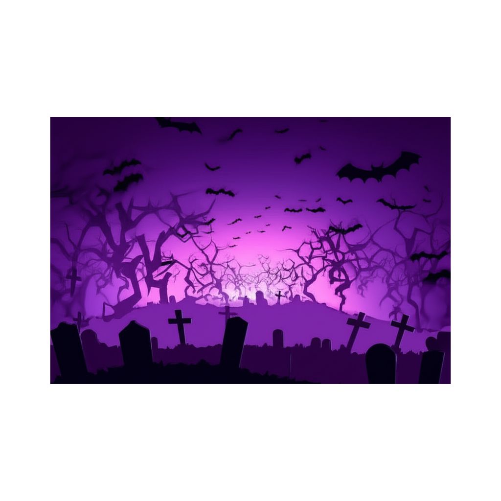 Halloween Graveyard Rug