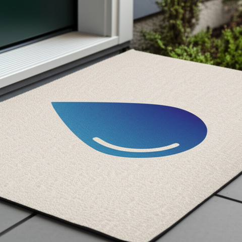 Water Drop Design Doormat
