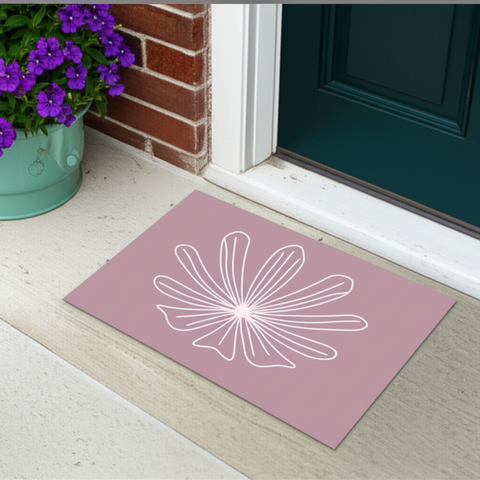 Floral Line Art Doormat