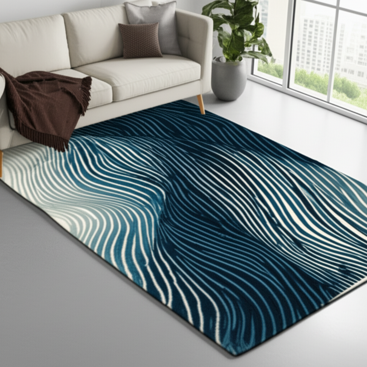Modern Wave Premium Rug