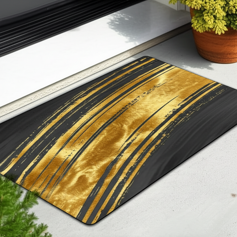 Golden Abstract Doormat