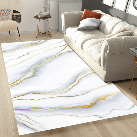 Marble Gold Veins Premium Rug