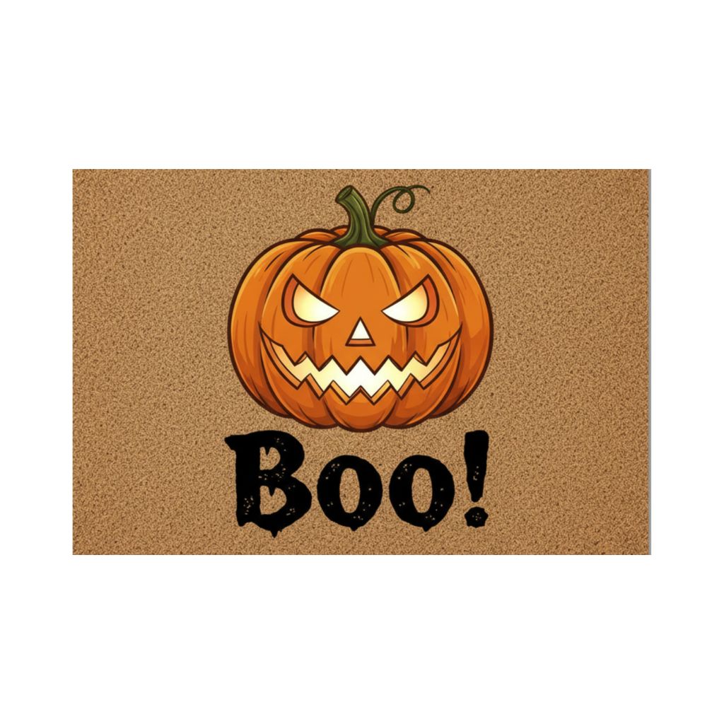 Boo Pumpkin Doormat