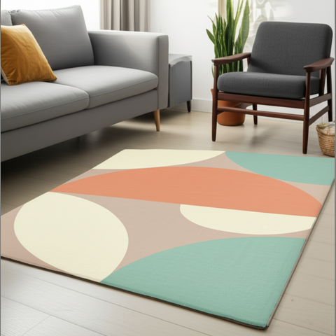 Retro Geometric Premium Rug