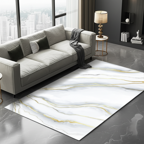 Marble Gold Veins Premium Rug