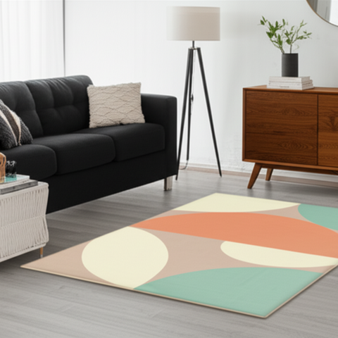 Retro Geometric Premium Rug