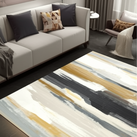 Abstract Brushstrokes Premium Rug