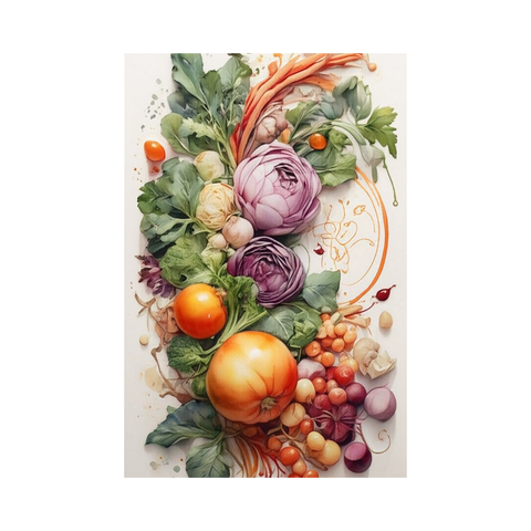 Floral Vegetable Garden Rug