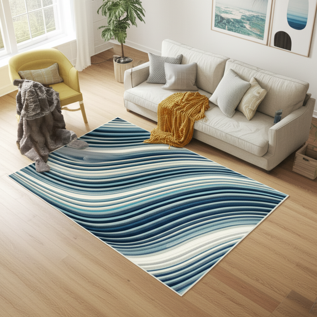 Coastal Wave Premium Rug