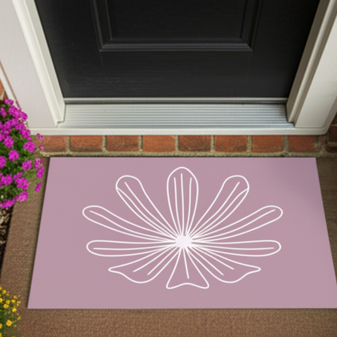 Floral Line Art Doormat
