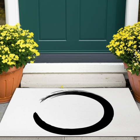 Minimalist Zen Circle Doormat