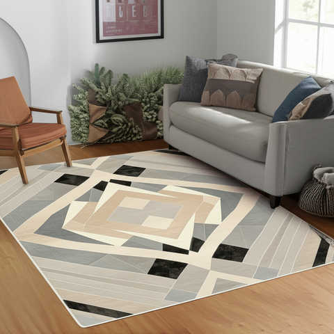Geometric Shapes Premium Rug
