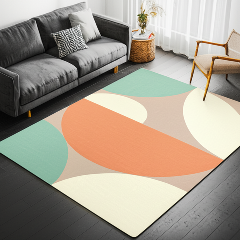 Retro Geometric Premium Rug