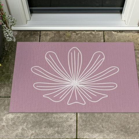 Floral Line Art Doormat