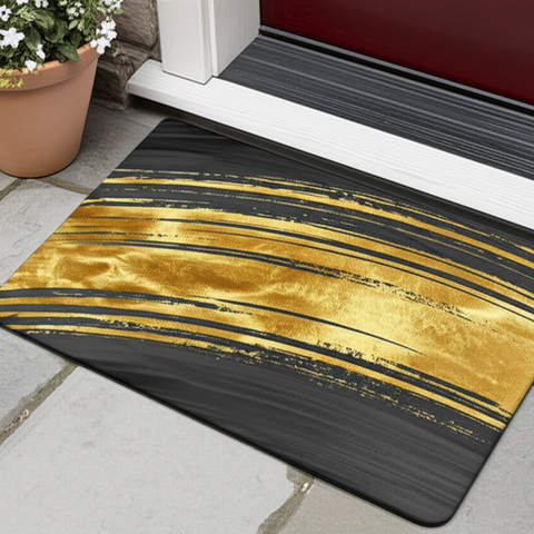 Golden Abstract Doormat