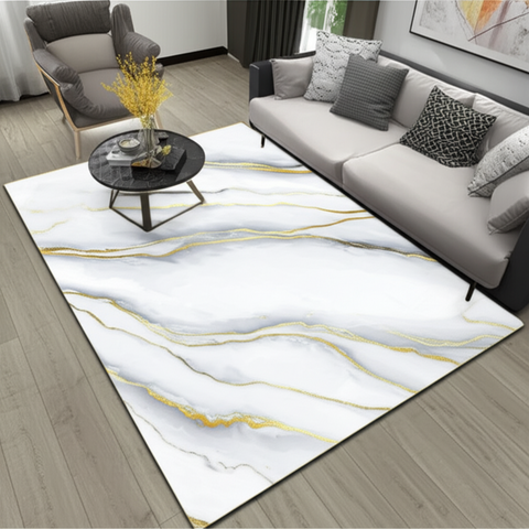 Marble Gold Veins Premium Rug