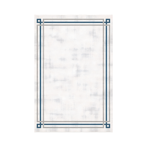 Geometric Border Rug