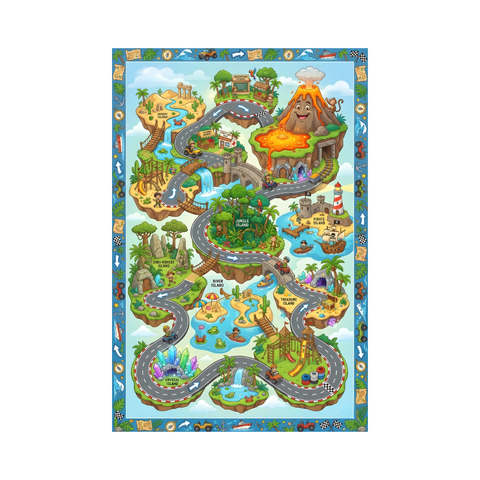 Cartoon Island Rug