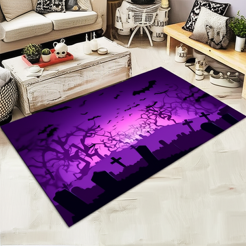 Halloween Graveyard Rug