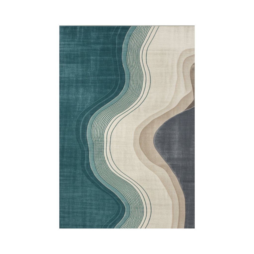 Abstract Waves Premium Rug