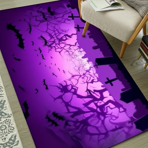 Halloween Graveyard Rug