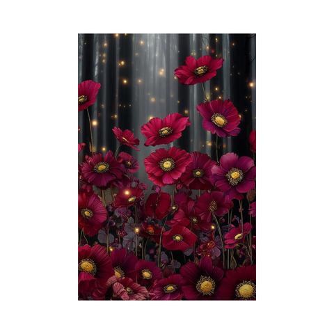Crimson Floral Rug